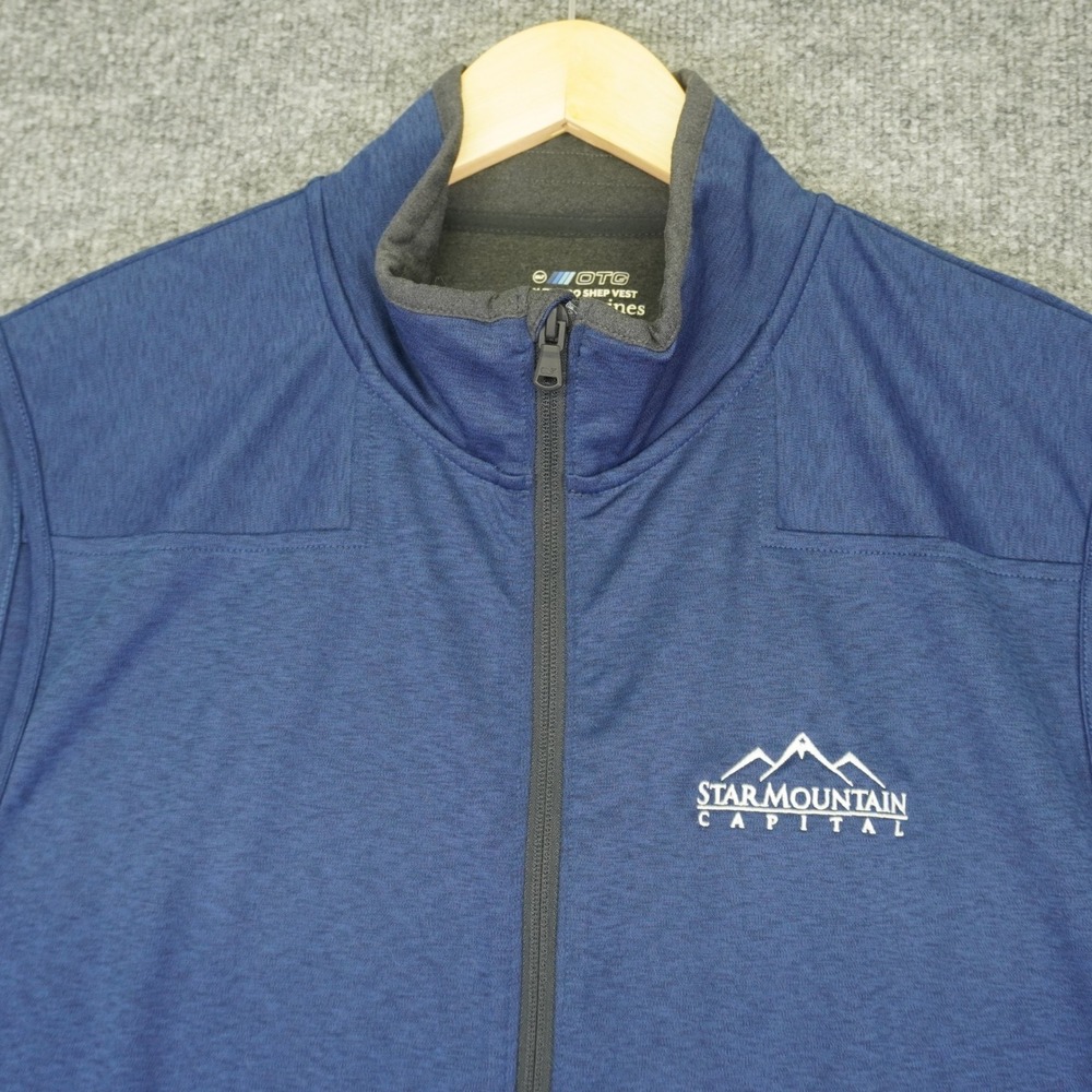 Vineyard Vines On-The-Go Shep Vest Mens L Blue Performance Full Zip Stretch - Picture 2 of 13